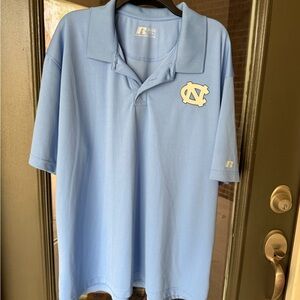 Russell Athletic Light Blue Polo with UNC Logo, 2XL